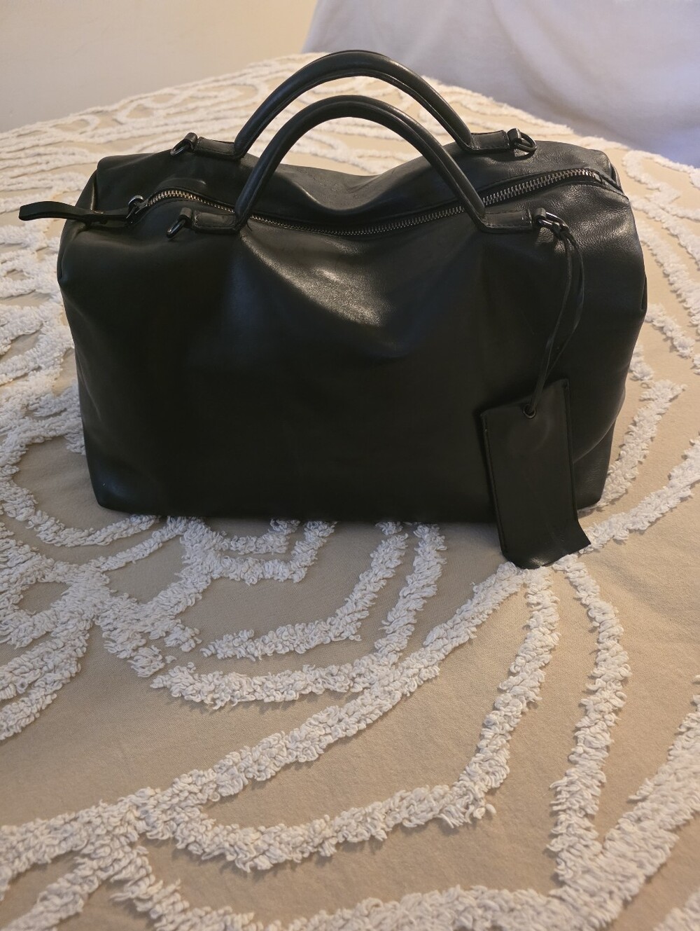 Marcell Black Leather 2 Way Bag